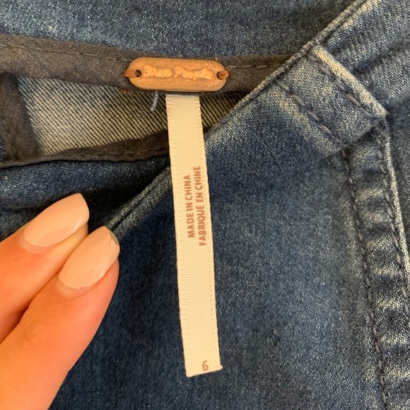 Free people dark wash denim skirt - Picture 6 of 6